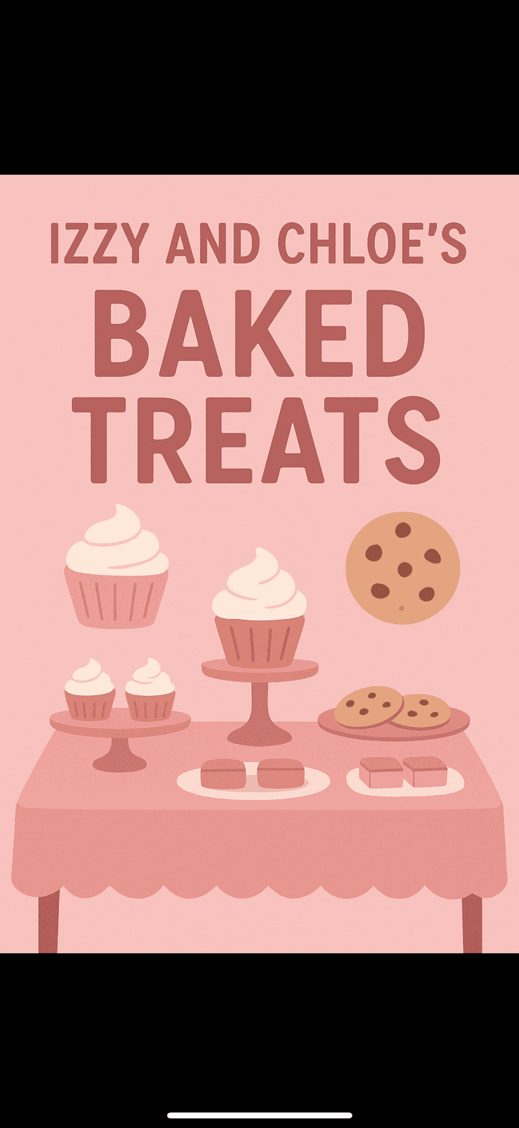 Stall media for Izzy And Chloes Baked Treats!